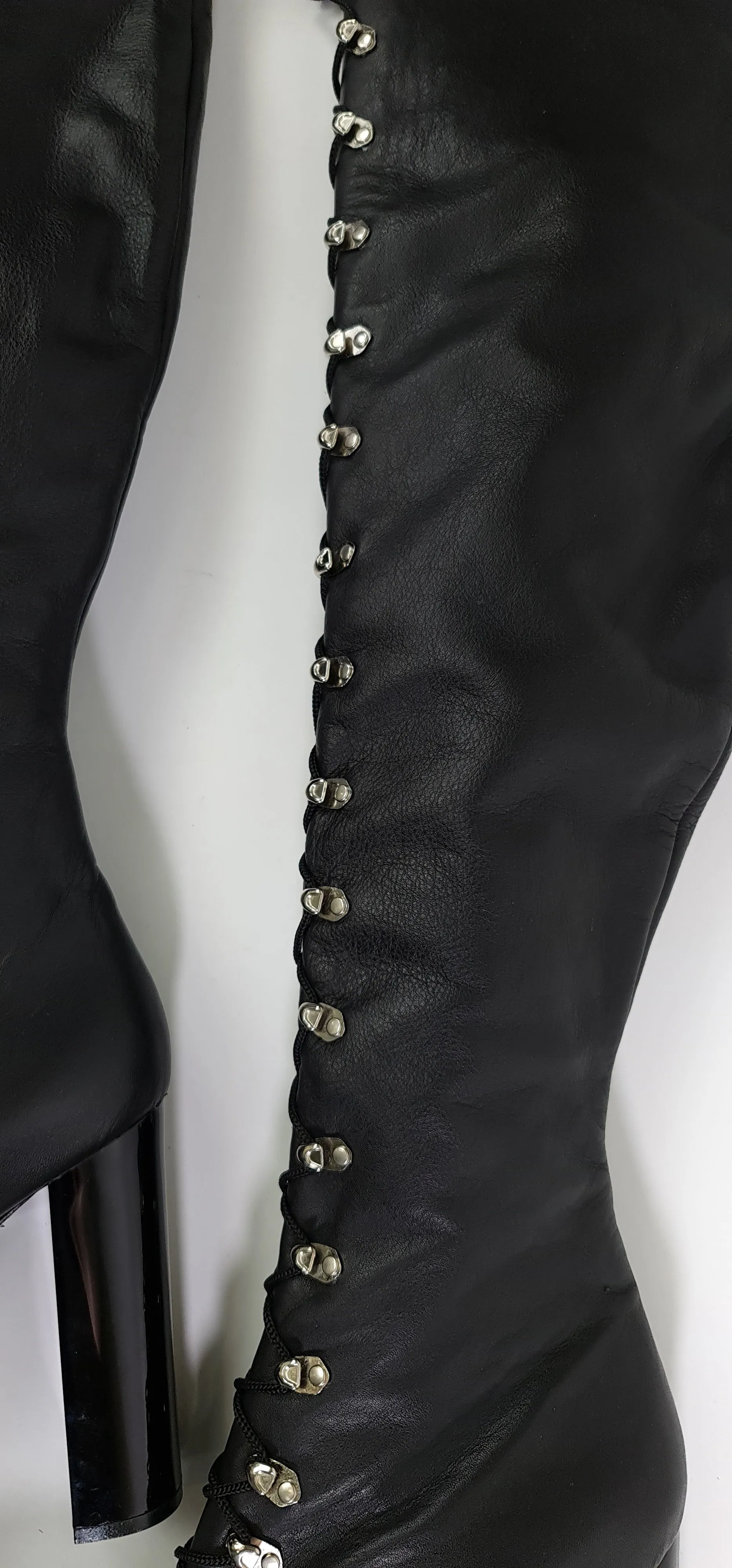 Genuine Leather 13cm Chunky Military Boots