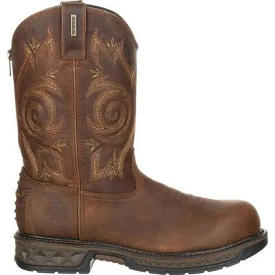 Georgia Men's 11" Carbo-Tec LT Waterproof Composite Toe Wellington Work Boot - Brown GB00239