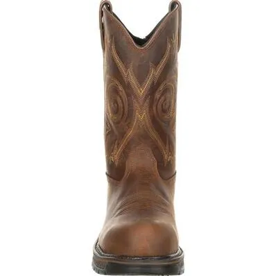 Georgia Men's 11" Carbo-Tec LT Waterproof Composite Toe Wellington Work Boot - Brown GB00239