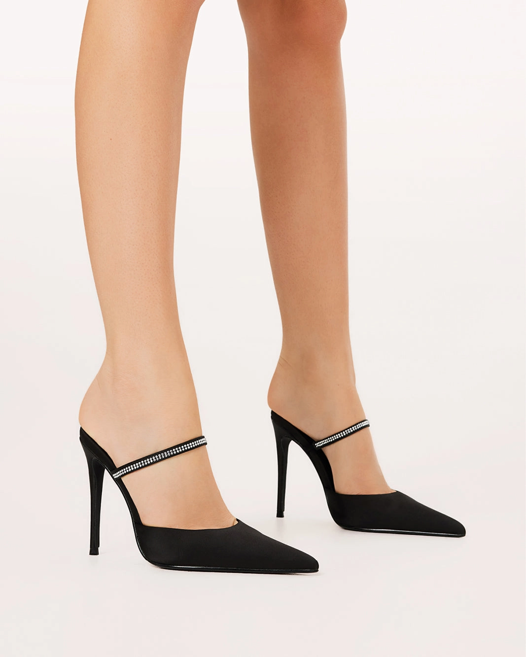 GIANELLA - BLACK SATIN Breathable Upper Supportive structure