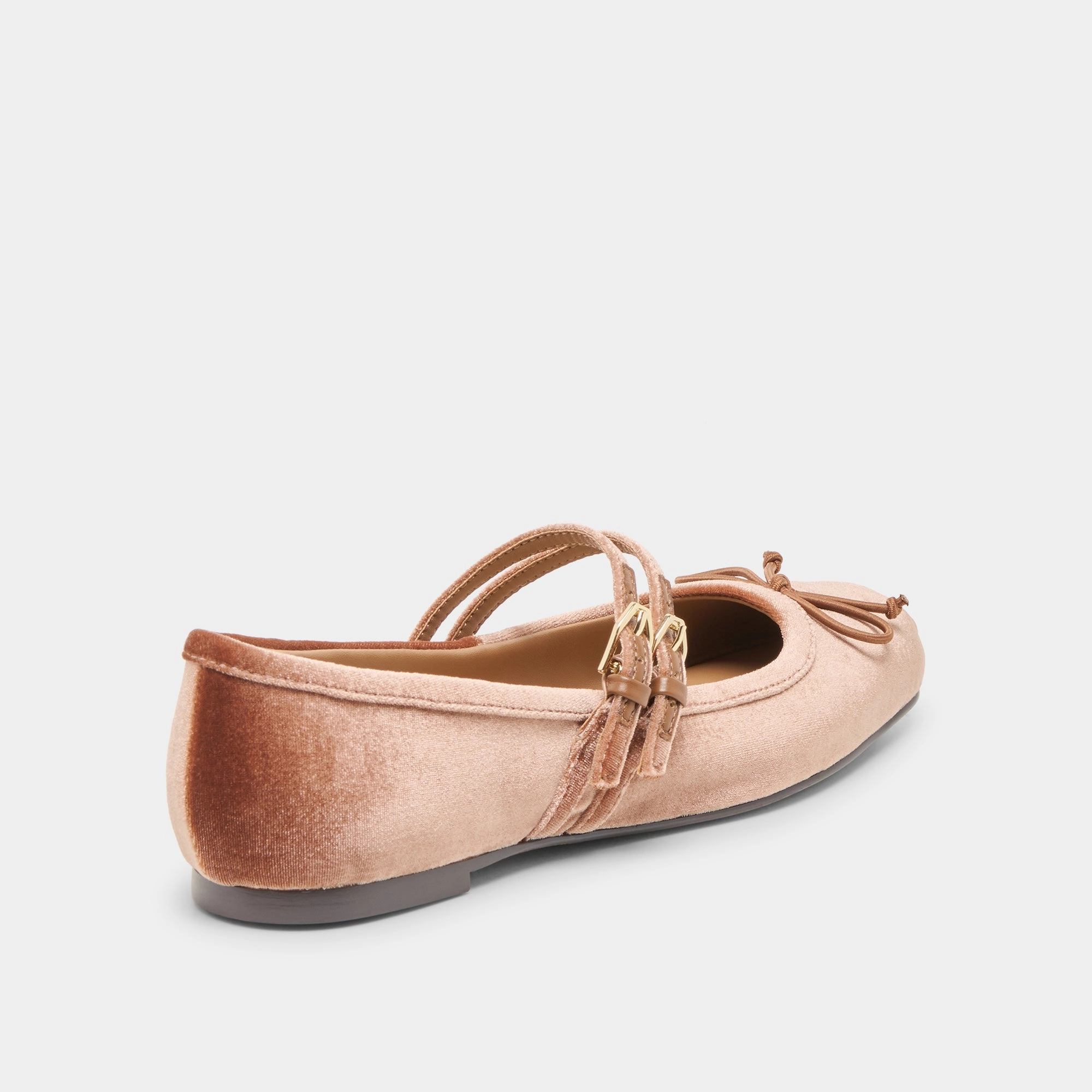 GIBSEN BALLET FLATS DK ROSE VELVET Leaf Fall Well crafted
