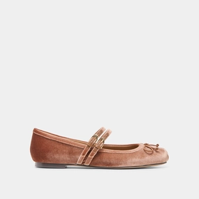 GIBSEN BALLET FLATS DK ROSE VELVET Breathable feature