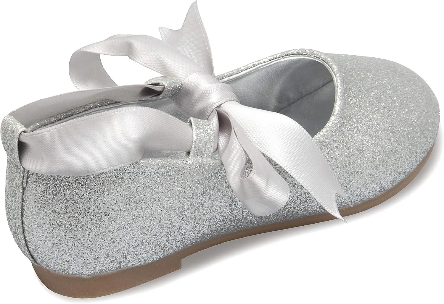 Girls Adorable Ballerina Mary Jane Flats Ribbon Tie Shoes