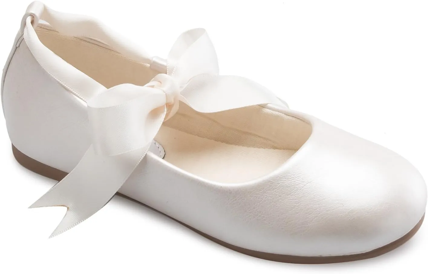 Girls Adorable Ballerina Mary Jane Flats Ribbon Tie Shoes