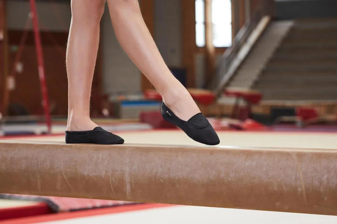 Girls' and Boys' Mesh Gymnastics Shoes - Black
