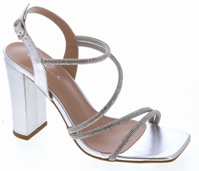 Glam Straps High Heel Sandal (SILVER) Flexible Shank Design