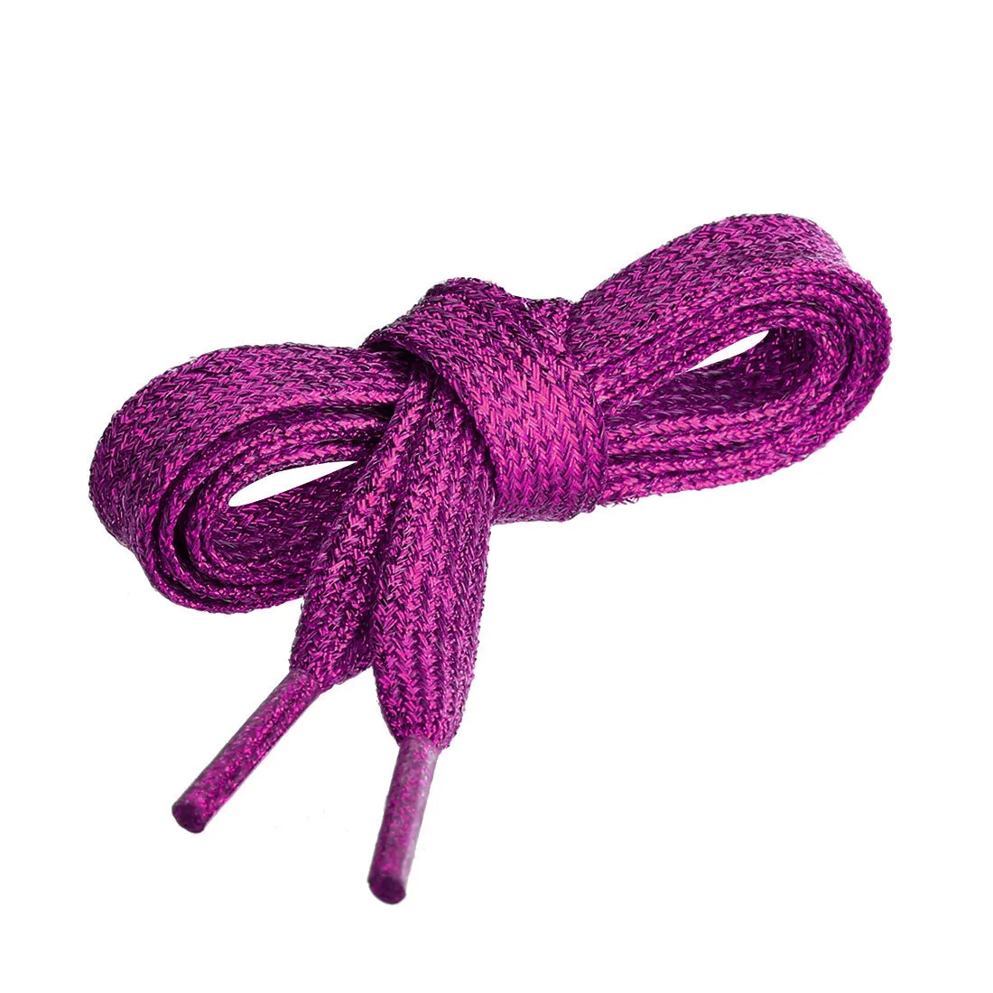 Glitter Metallic Shiny Flat Sneakers Shoelace Strings