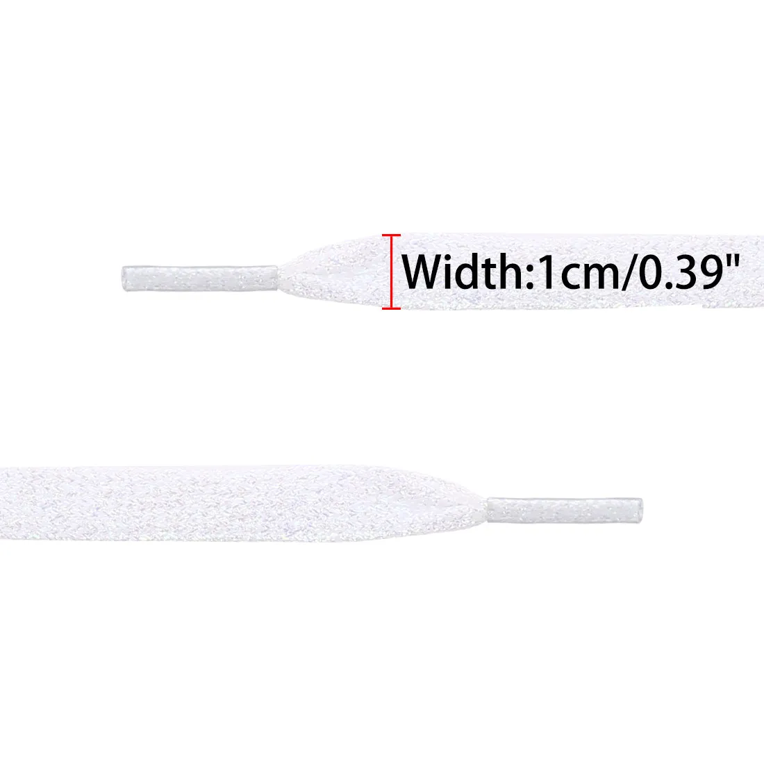 Glitter Metallic Shiny Flat Sneakers Shoelace Strings