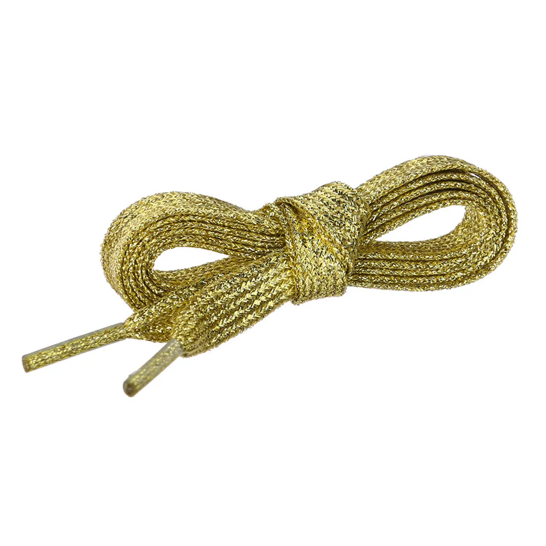 Glitter Metallic Shiny Flat Sneakers Shoelace Strings