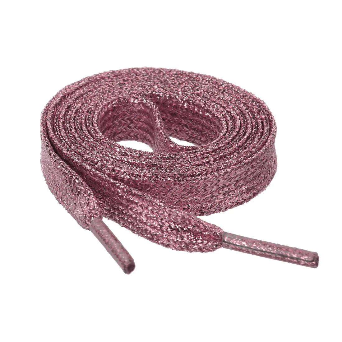 Glitter Metallic Shiny Flat Sneakers Shoelace Strings