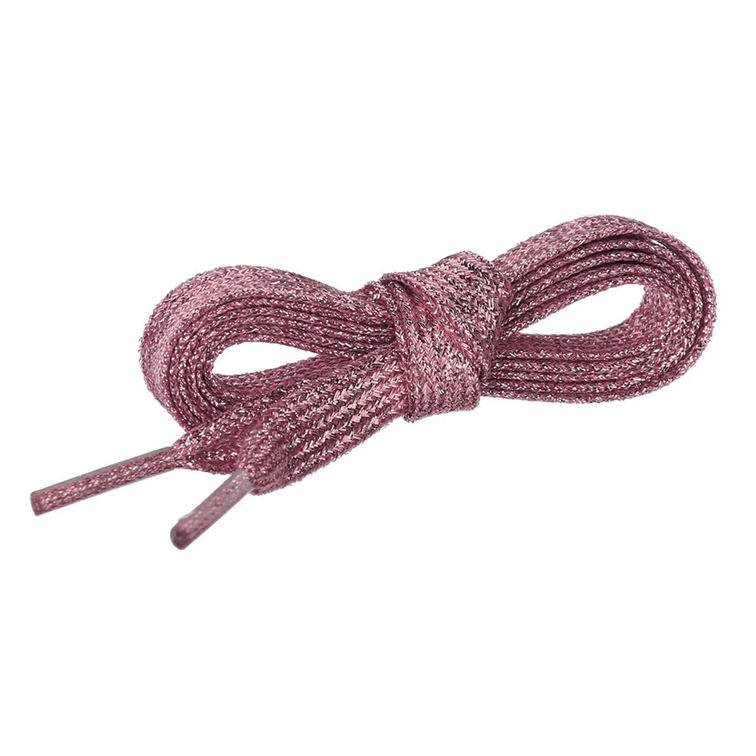 Glitter Metallic Shiny Flat Sneakers Shoelace Strings