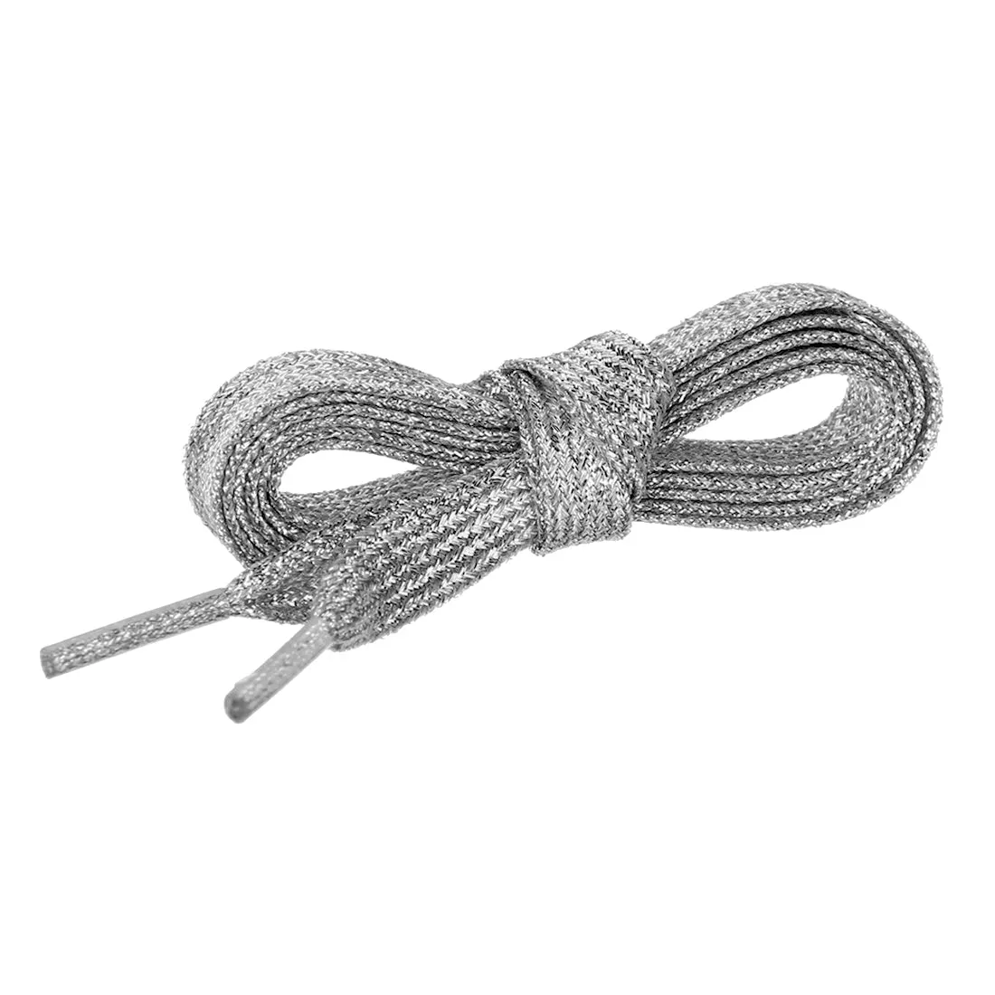 Glitter Metallic Shiny Flat Sneakers Shoelace Strings