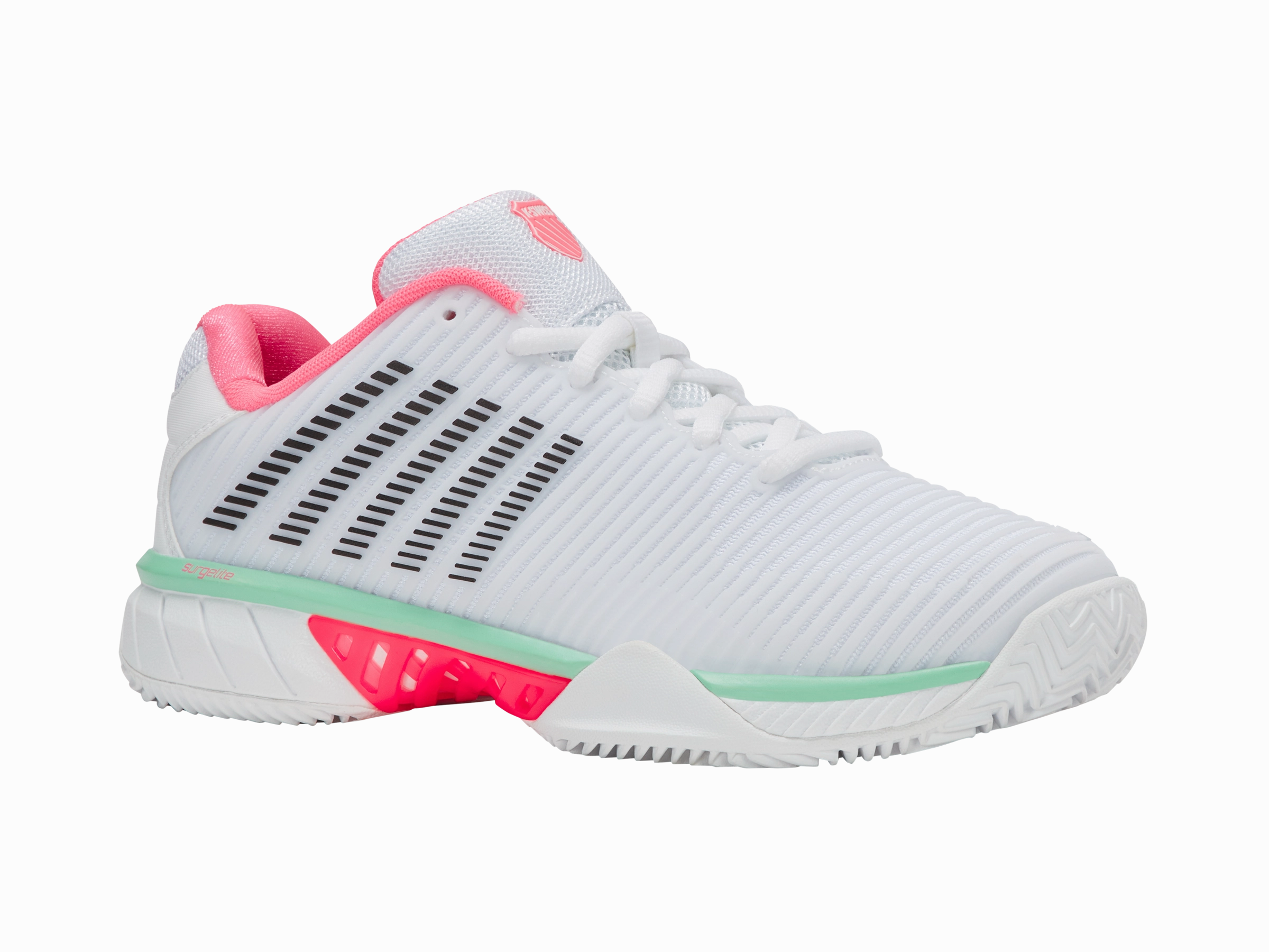 96614-178-M | HYPERCOURT EXPRESS 2 CLAY | WHITE/NEON PASTEL PINK/BLACK River Cross