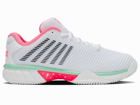 96614-178-M | HYPERCOURT EXPRESS 2 CLAY | WHITE/NEON PASTEL PINK/BLACK Sustainable Vegan Material Reinforced toe cap