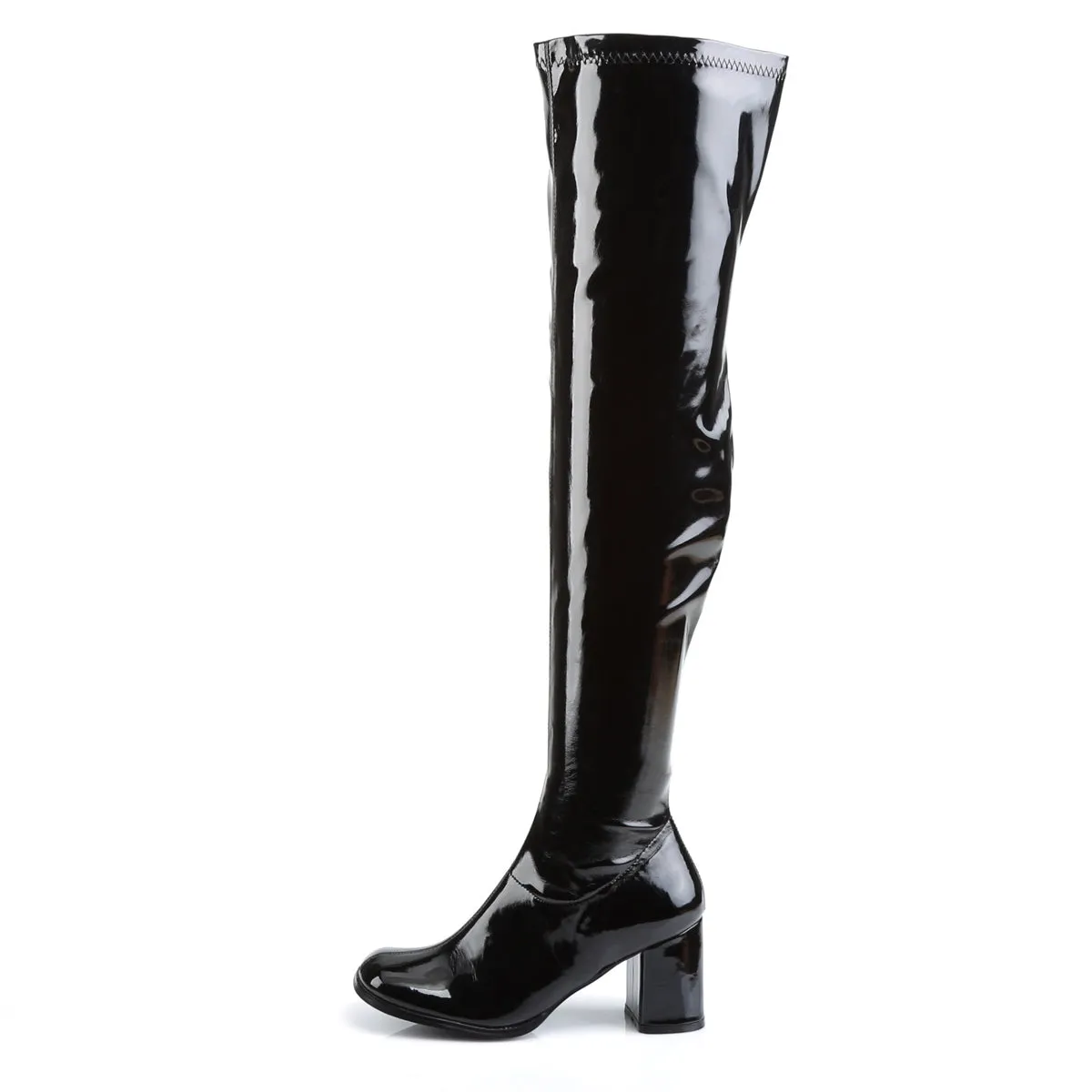 GOGO-3000 Funtasma Black Patent Fancy Dress Women's Boots (Fantasy Footwear)