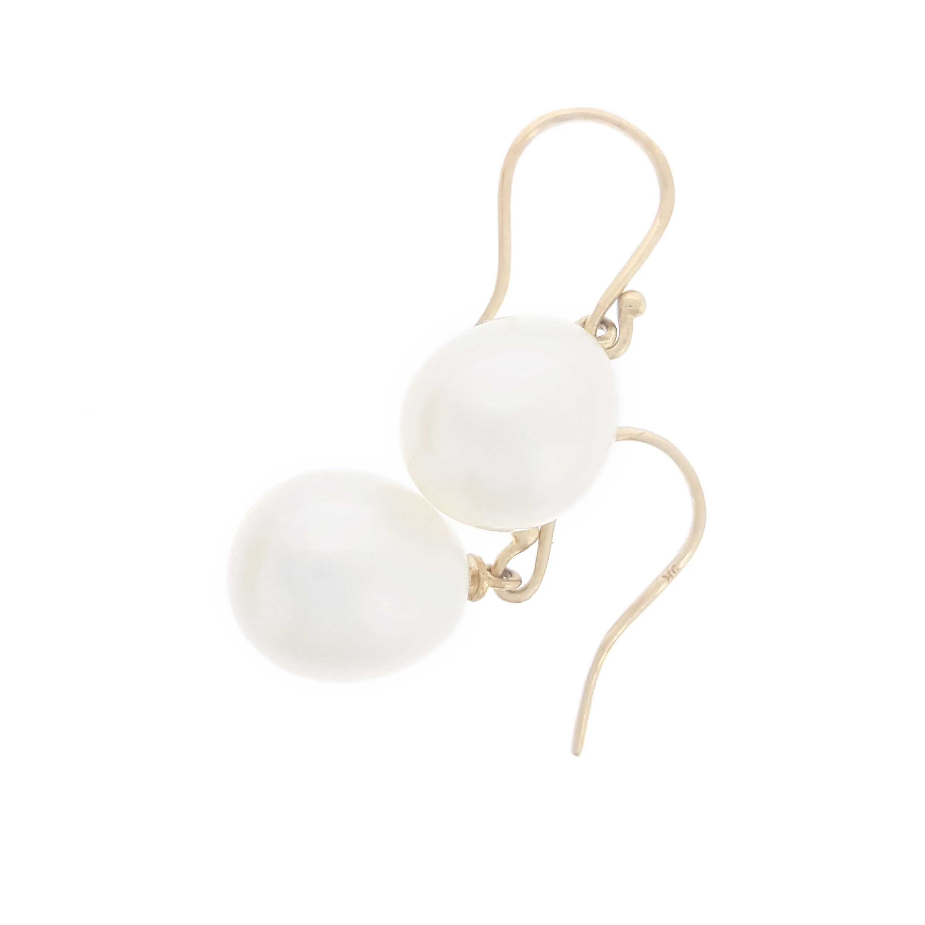 Gold and Pearl Bridal Earrings