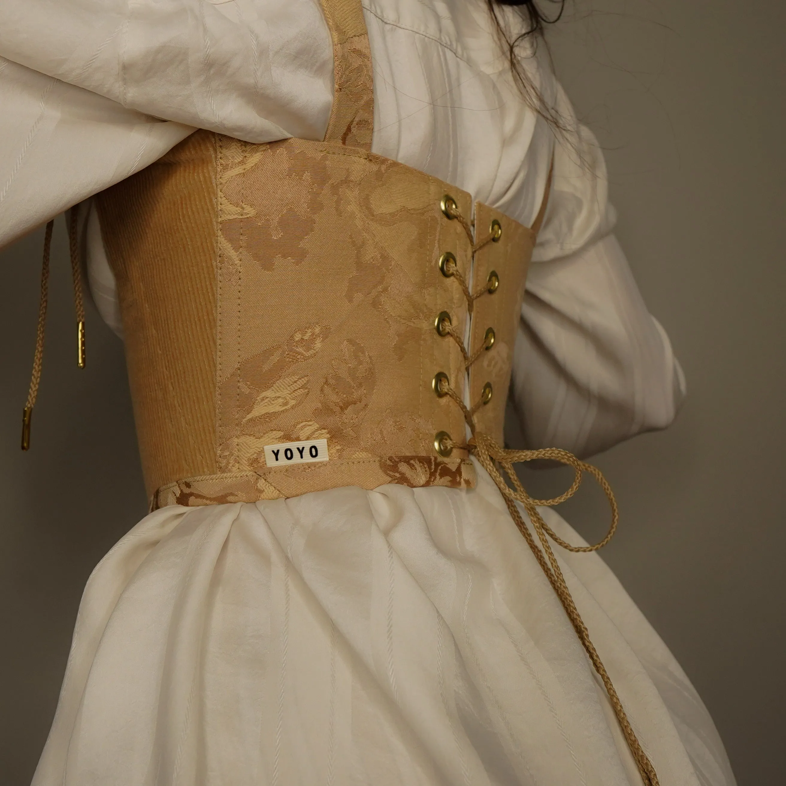 Gold Cherubs Underbust Corset