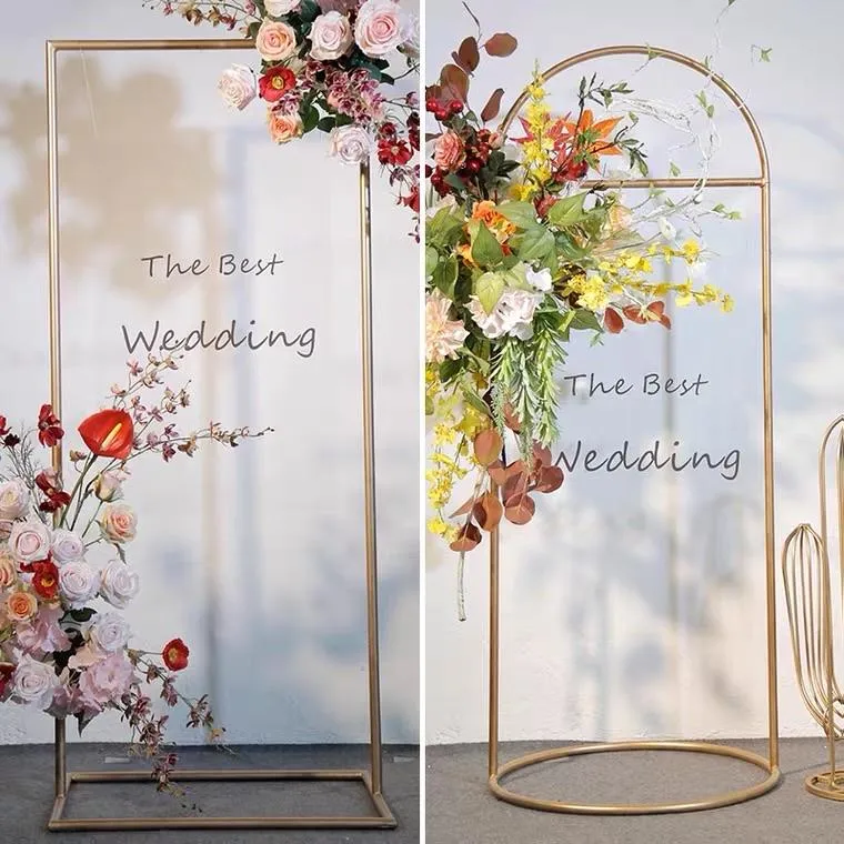 Gold Metal Backdrop/sign Stand rectangular