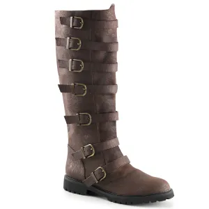 GOTHAM-110 Funtasma Brown Distressed Pu Men's Boots