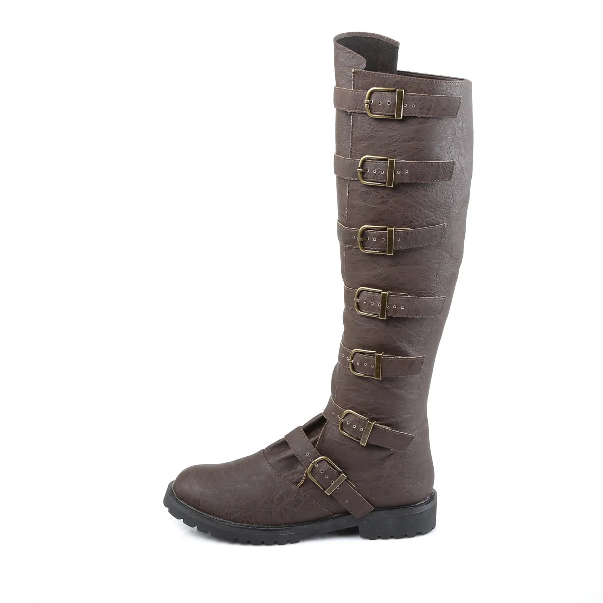 GOTHAM-110 Funtasma Brown Distressed Pu Men's Boots