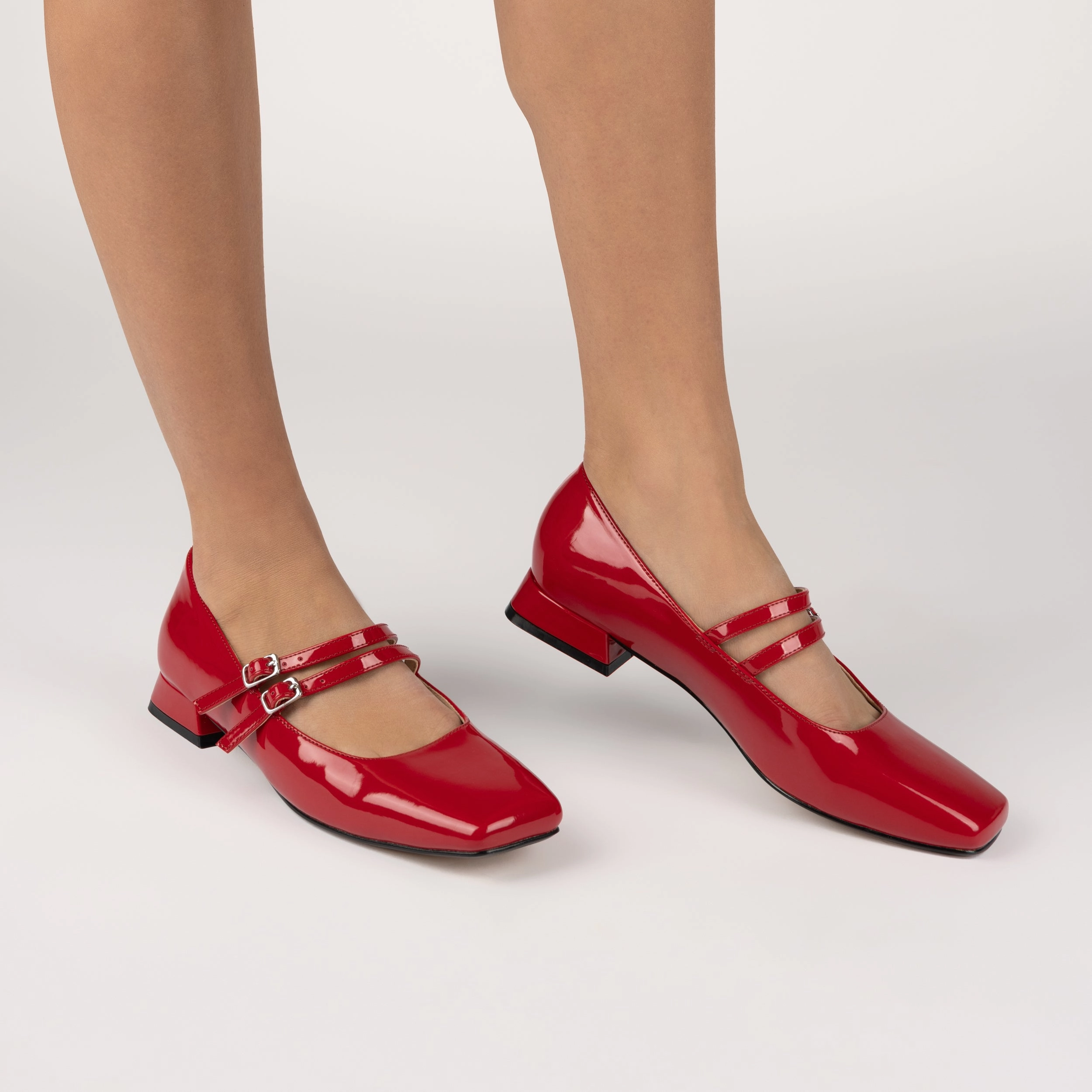Workwear Friendly GREDAH MARY JANE DRESS FLATS IN WIDE Slip-On Shoes