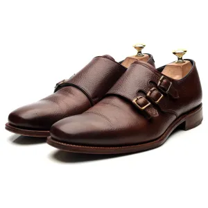 'Groundhog Blues' Dark Brown Leather Triple Monk Strap UK 8.5 F