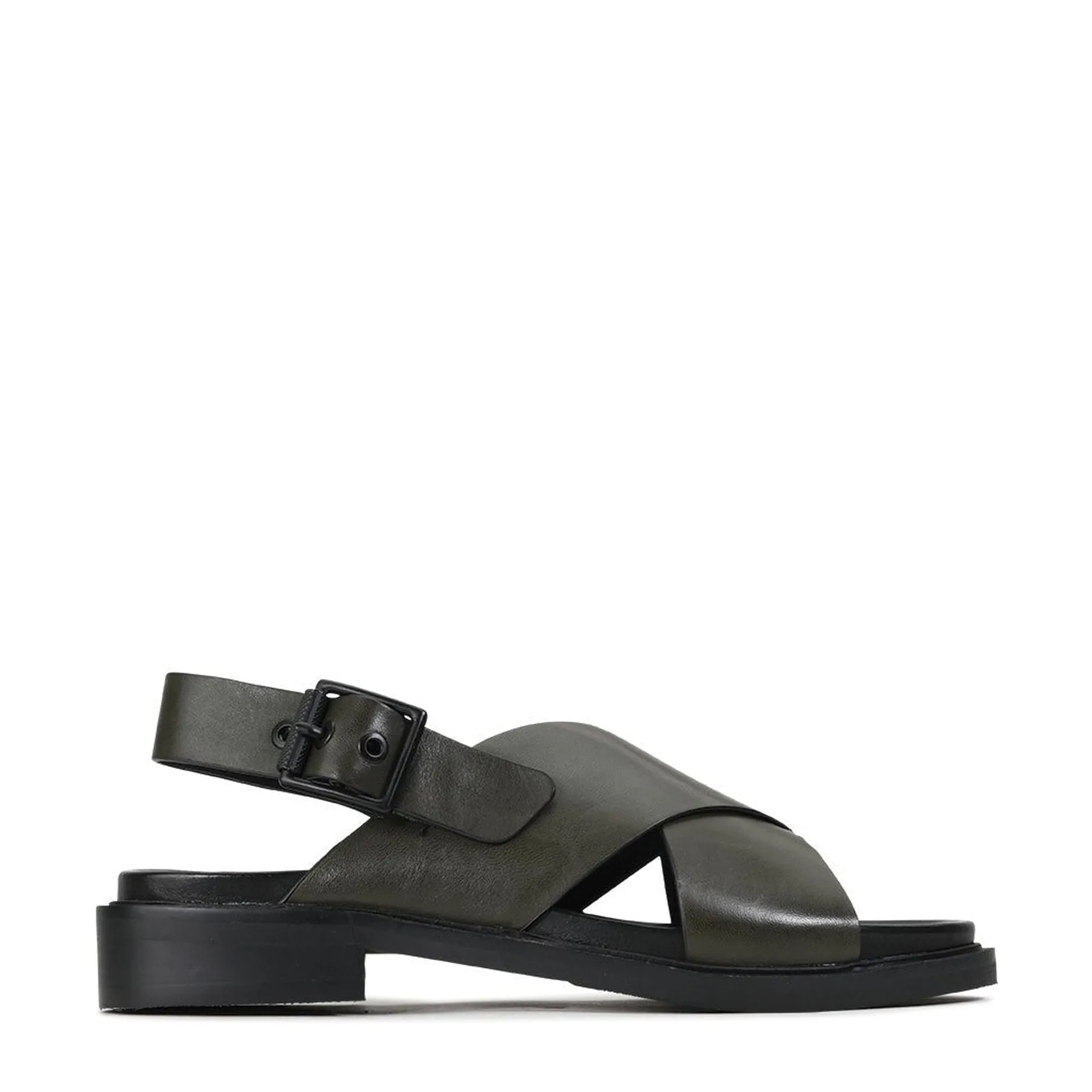 GRUNGE SLING-BACK LEATHER SANDALS
