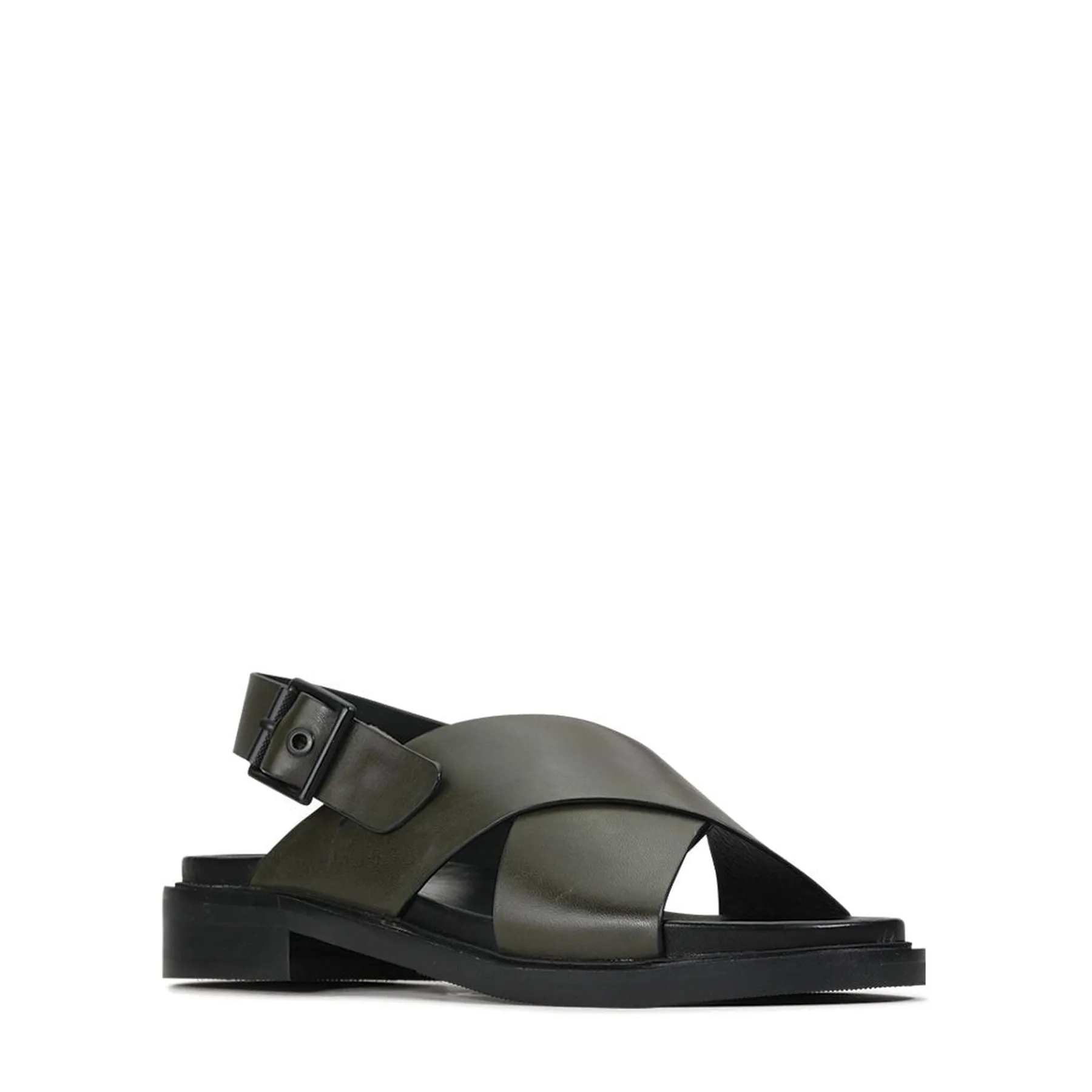 GRUNGE SLING-BACK LEATHER SANDALS