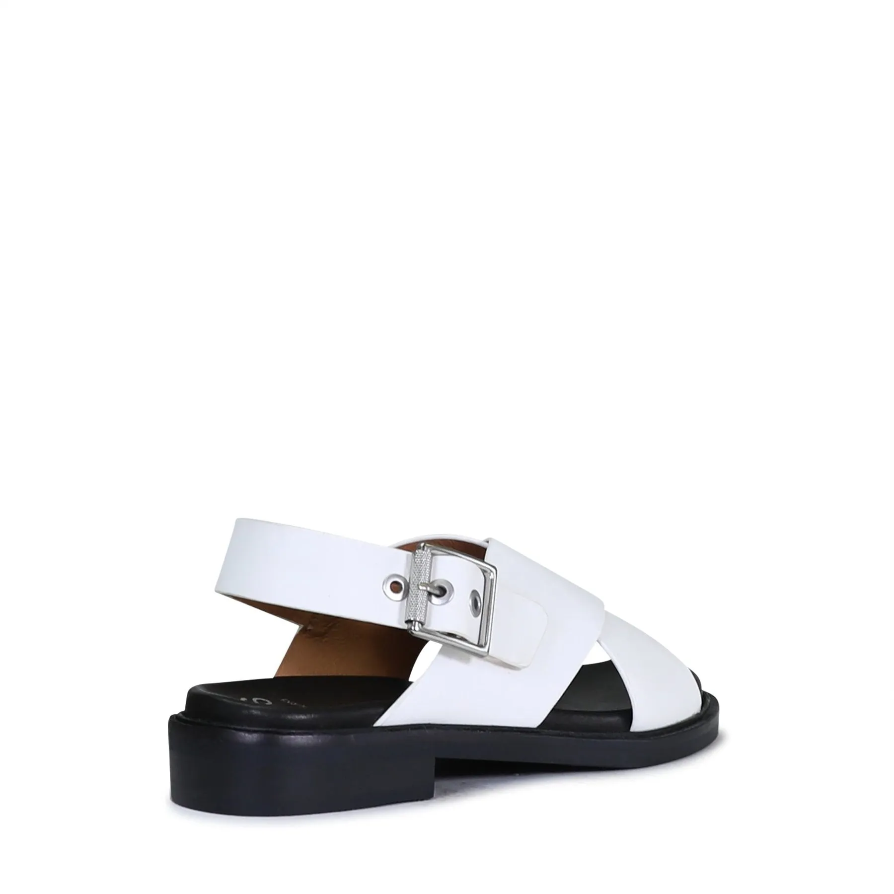 GRUNGE SLING-BACK LEATHER SANDALS
