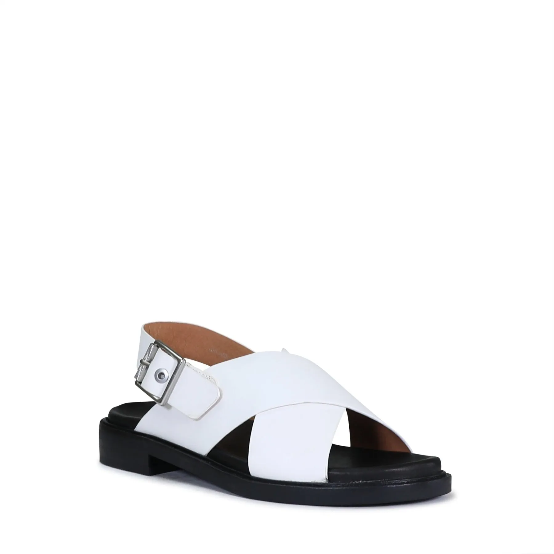 GRUNGE SLING-BACK LEATHER SANDALS