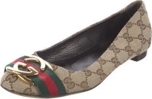 GUCCI GG SUPREME CANVAS BALLET FLATS
