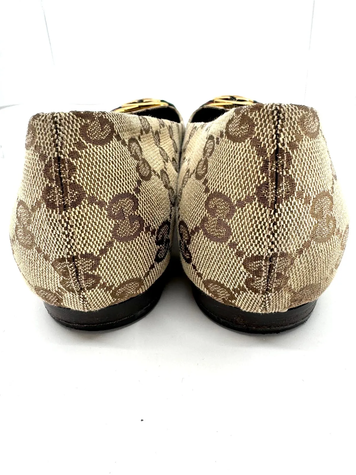 GUCCI GG SUPREME CANVAS BALLET FLATS