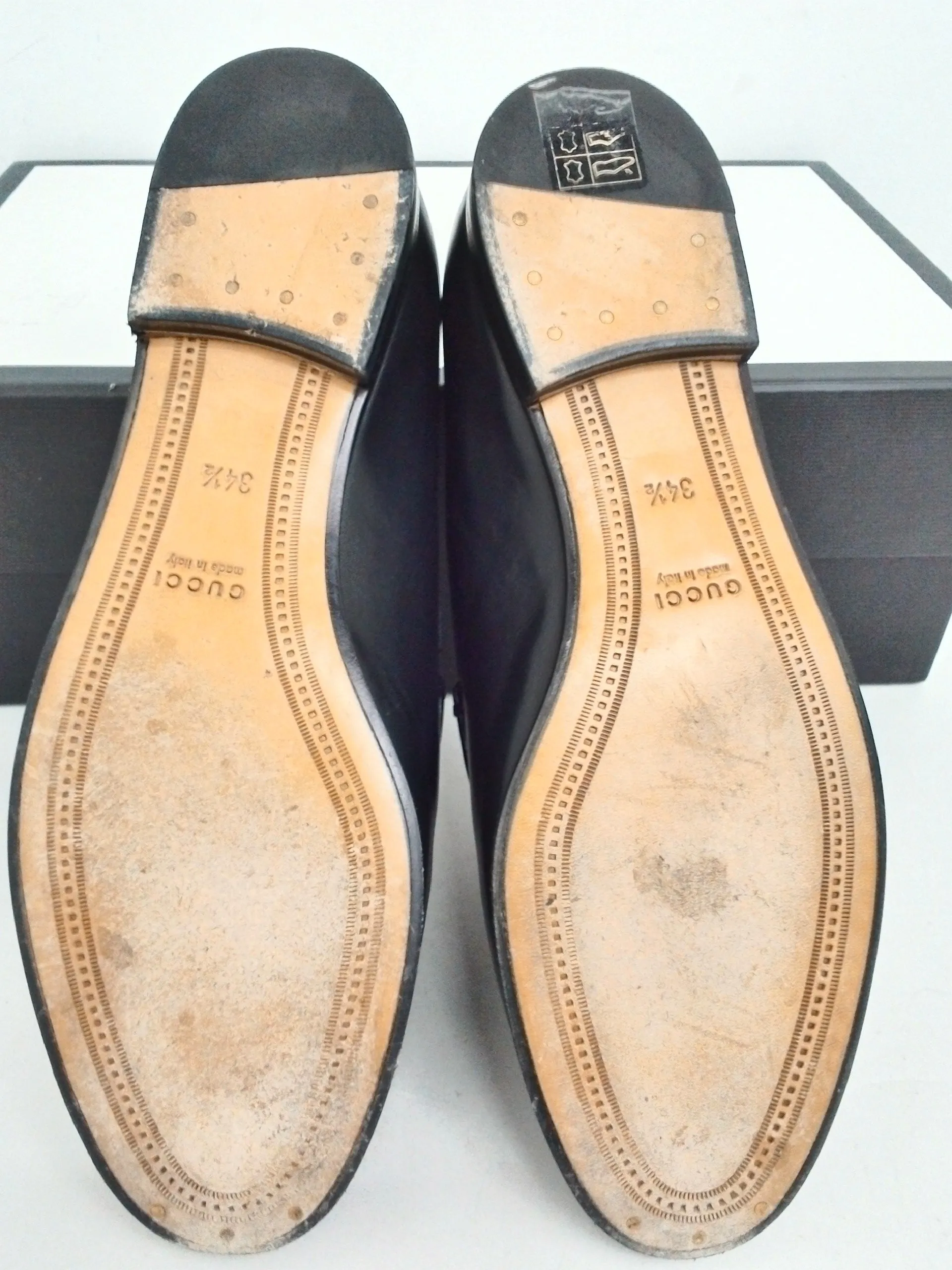 Gucci Women's Betis Glamour Black Flats Size 34.5