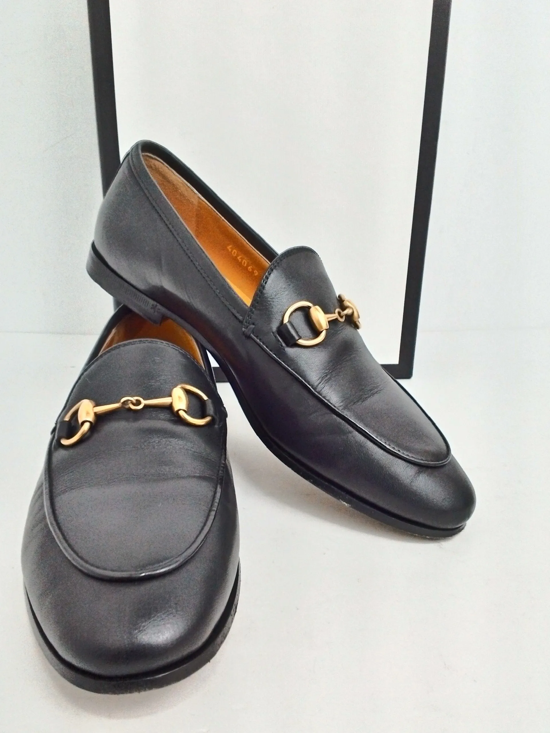 Gucci Women's Betis Glamour Black Flats Size 34.5