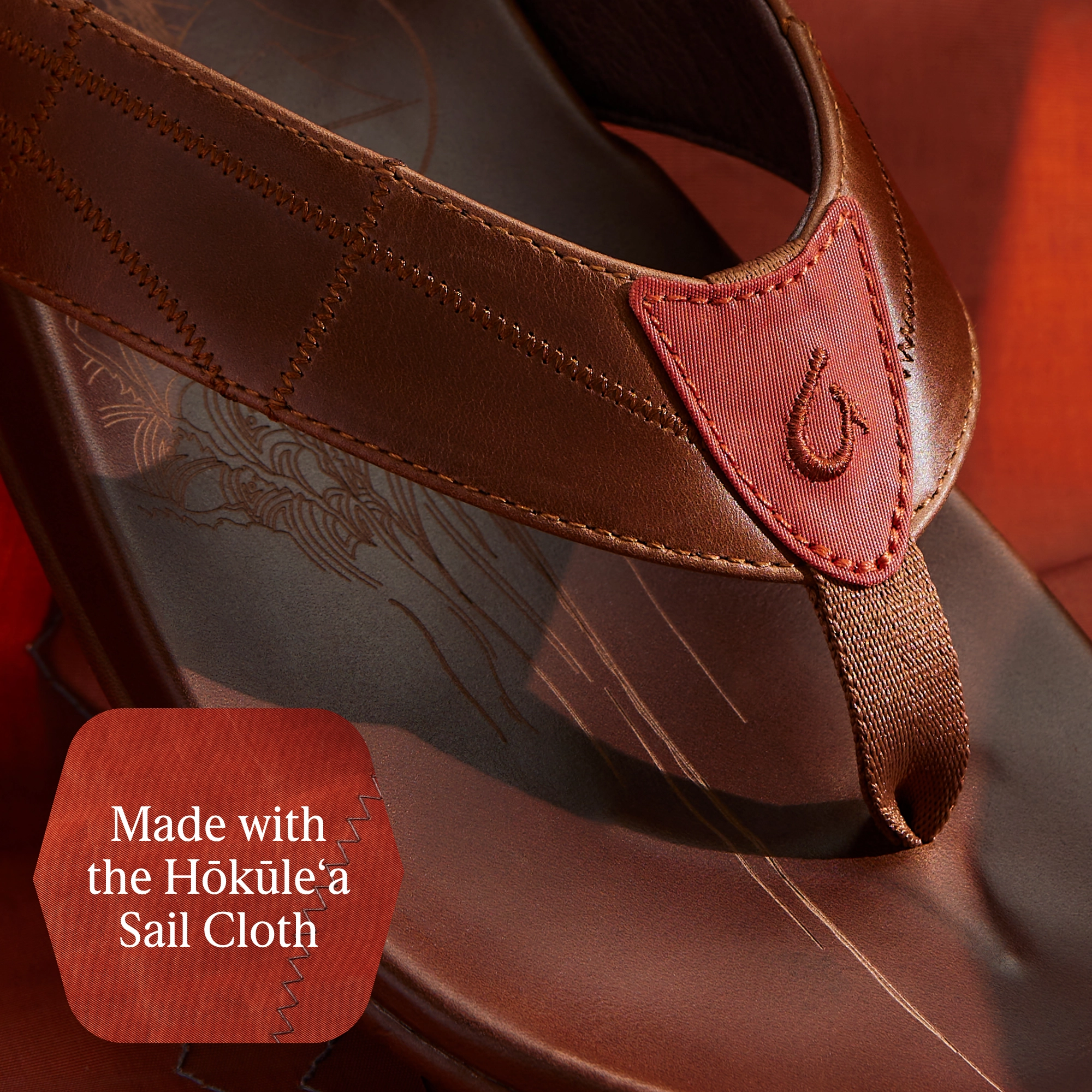 Casual Sandals for Men Reinforced Stitch Construction H??k??le??a Paepae - Toffee