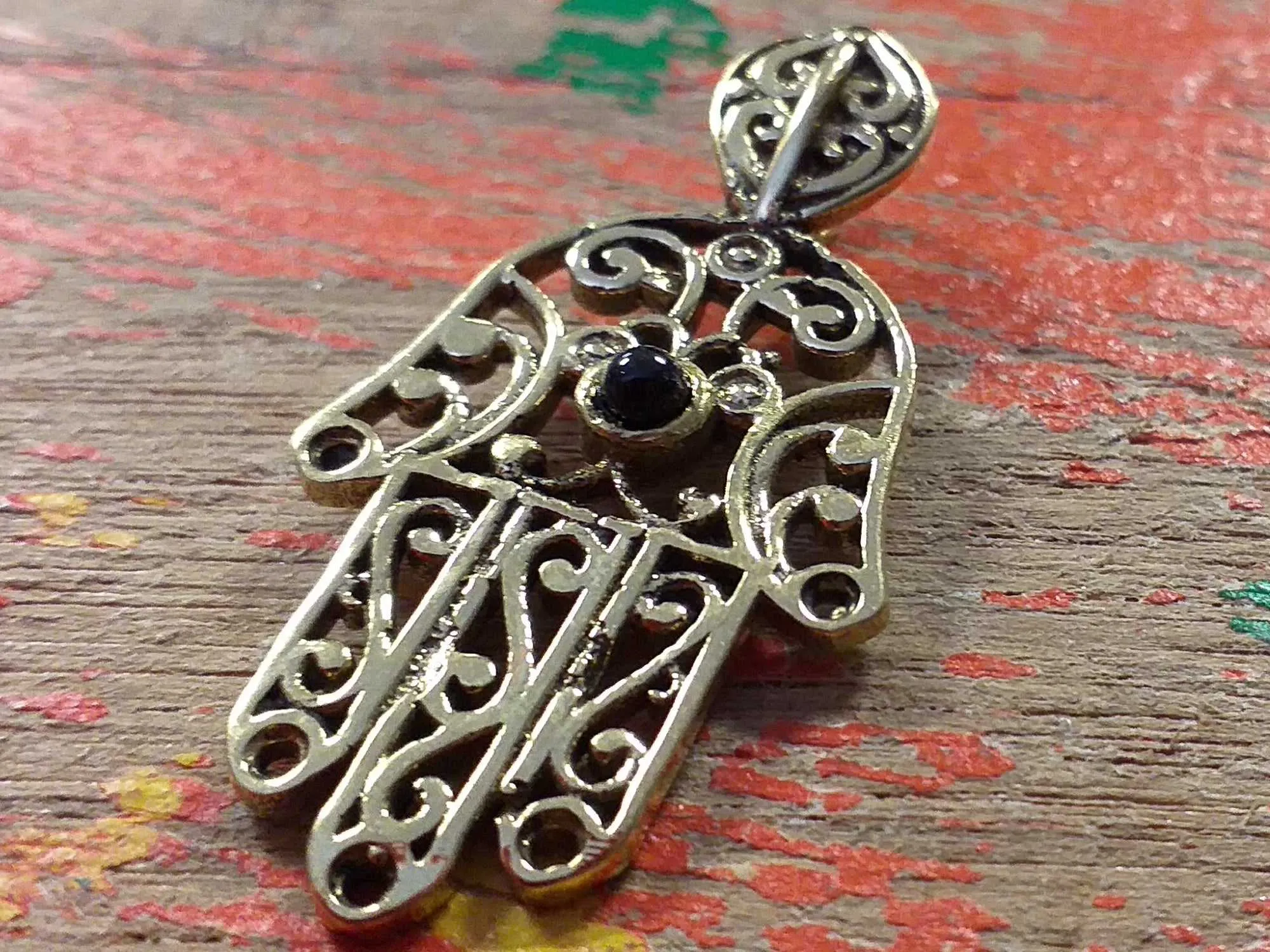 Hamsa Stone Pendant