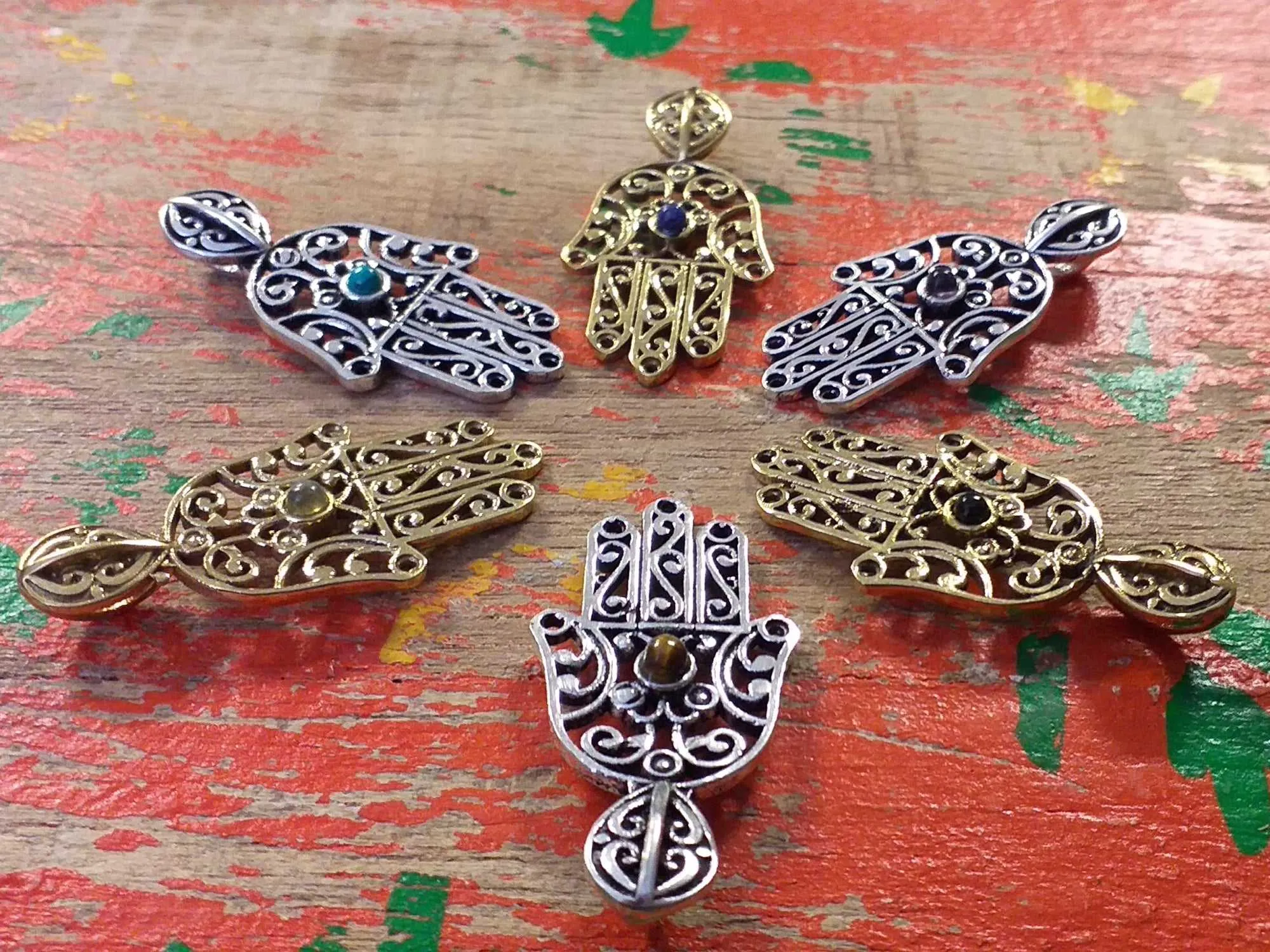 Hamsa Stone Pendant