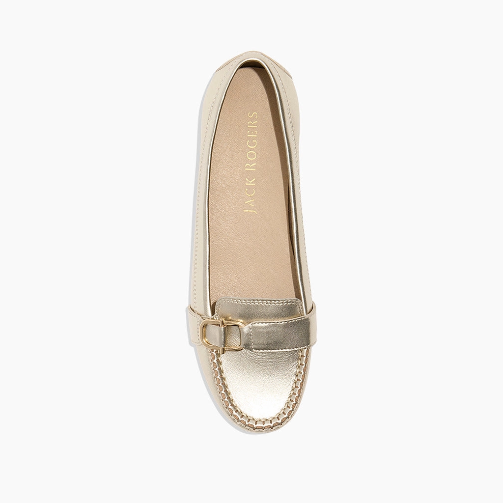 Arch support Hanover Leather Hardware Flat Moccasin