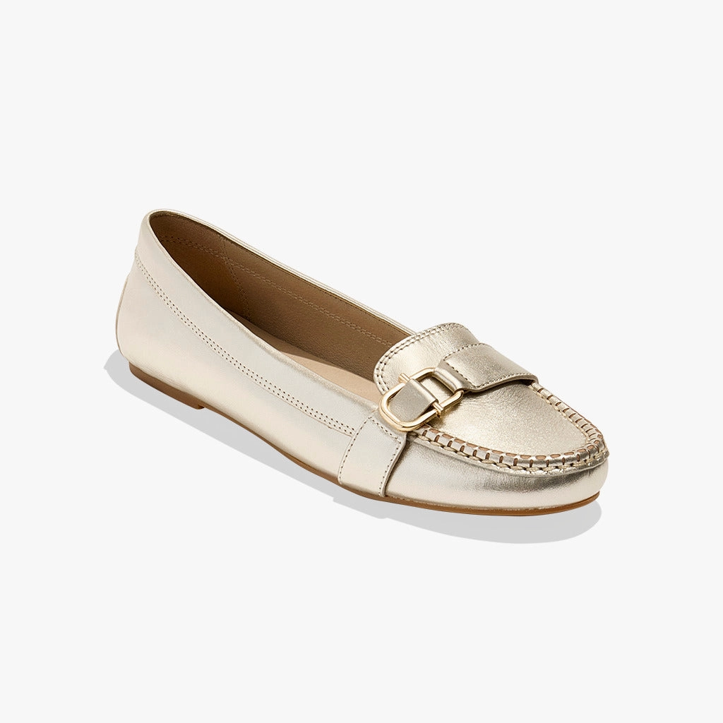 Boat Mood Hanover Leather Hardware Flat Moccasin