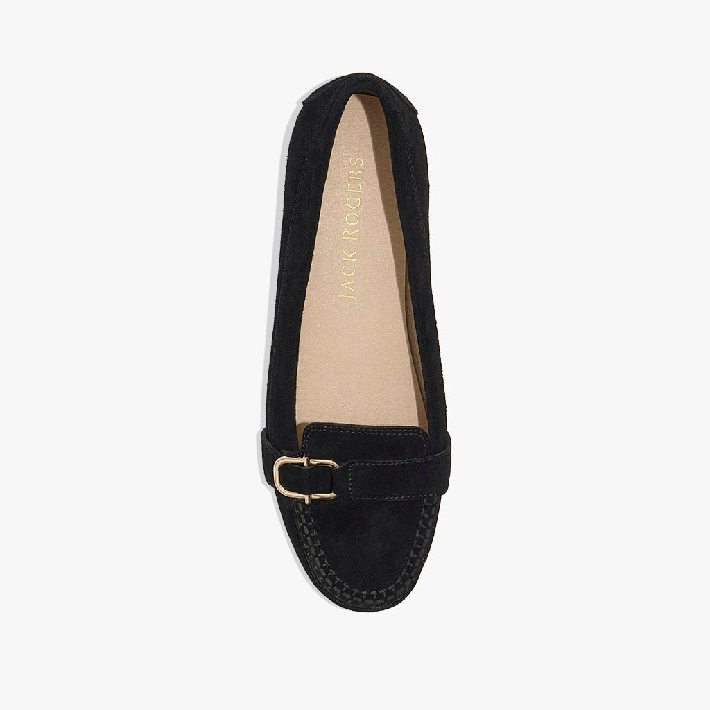 Lightweight Footwear Hanover Suede Hardware Flat Moccasin
