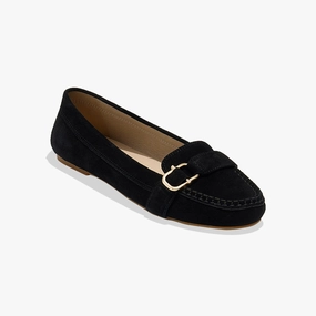 School Day Hanover Suede Hardware Flat Moccasin