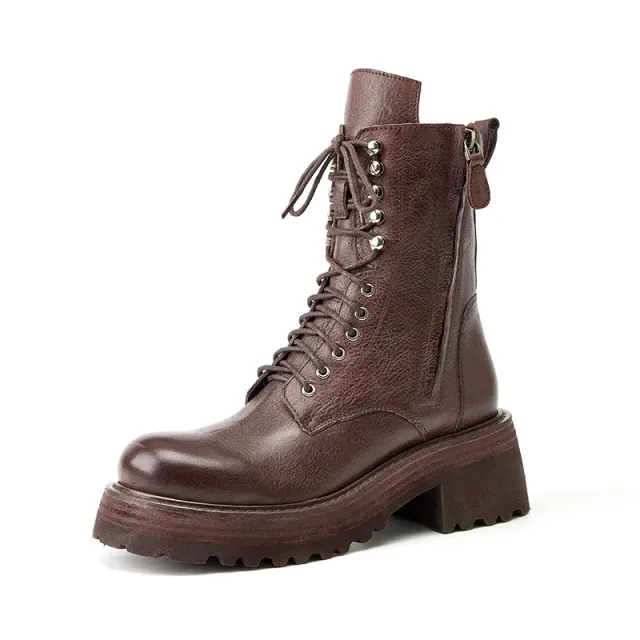 Hanson Women's Leather Boots and Platform
