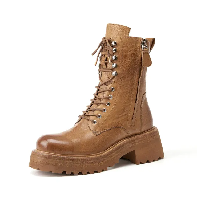 Hanson Women's Leather Boots and Platform