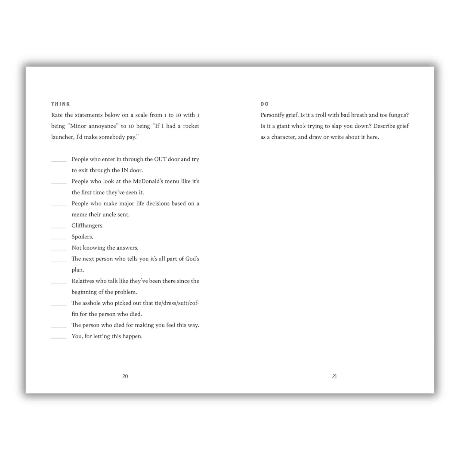 Hardcore Grief Recovery Workbook: An Honest Journal for Getting through Grief without the Condolences, Sympathy, and Other BS (Spiral Bound)