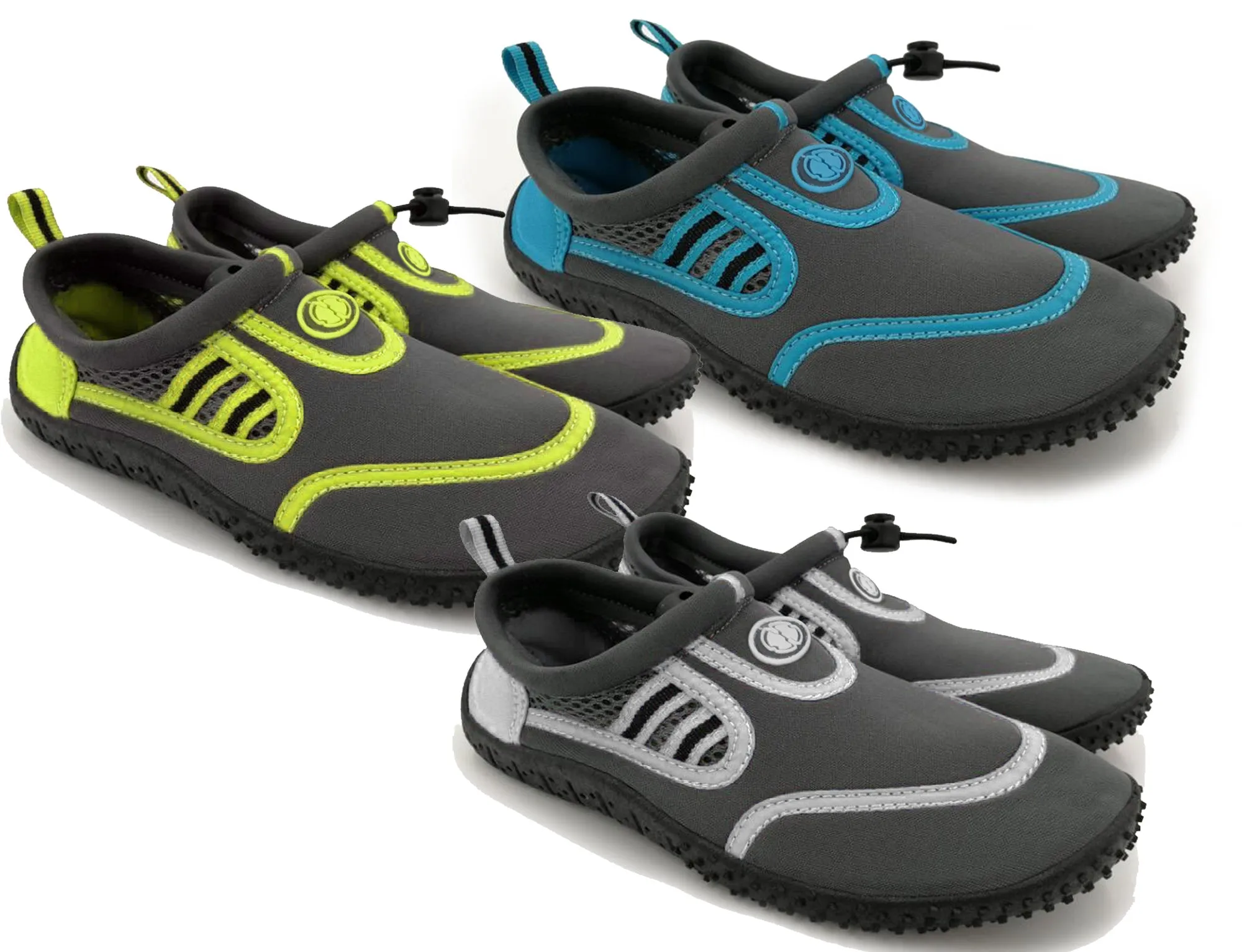 Hardcore mens water shoes; Quick drying aqua socks for barefoot running, swimming, poolside fun  at the water park, camping, yoga or surfing at the beach