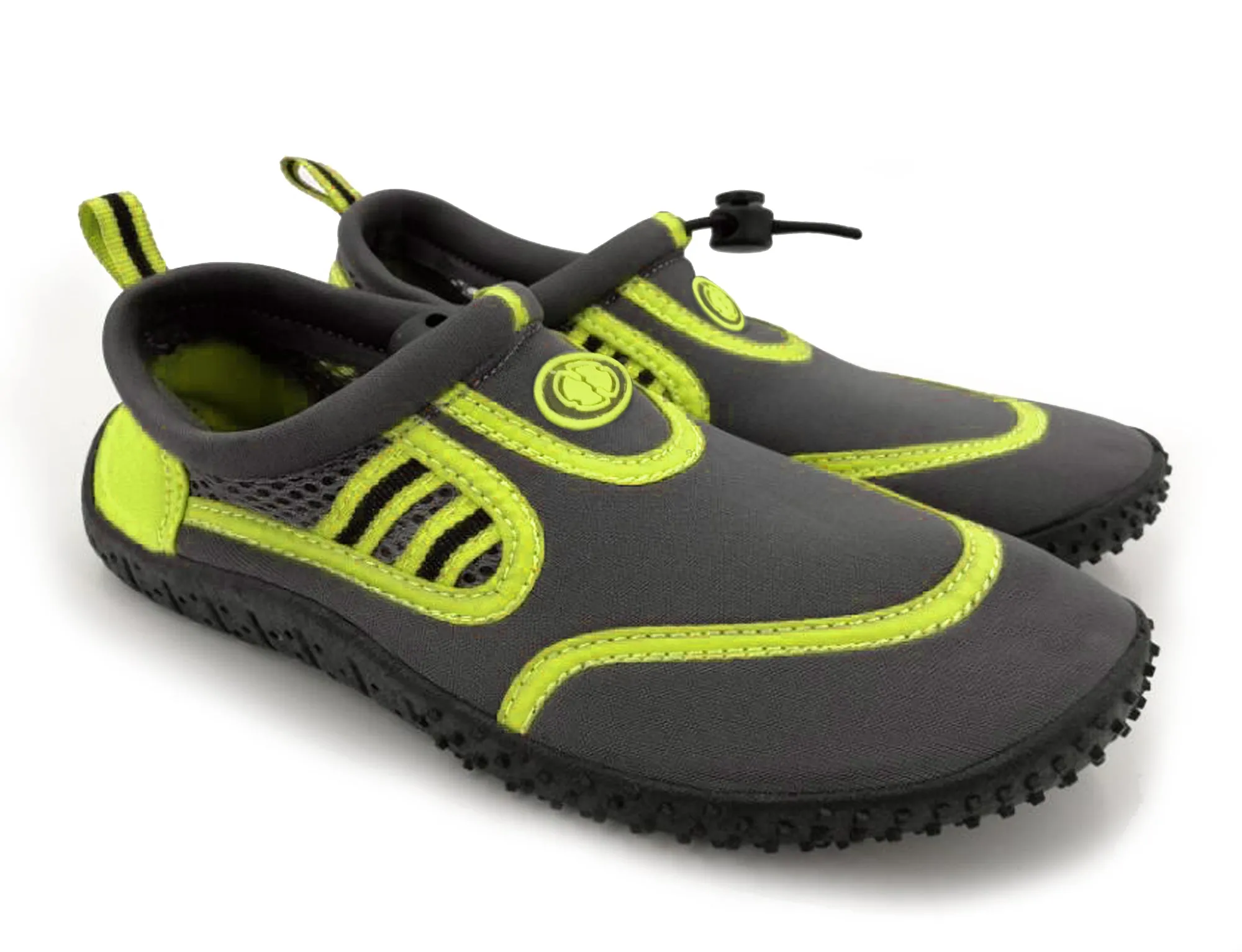 Hardcore mens water shoes; Quick drying aqua socks for barefoot running, swimming, poolside fun  at the water park, camping, yoga or surfing at the beach