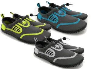 Hardcore mens water shoes; Quick drying aqua socks for barefoot running, swimming, poolside fun  at the water park, camping, yoga or surfing at the beach