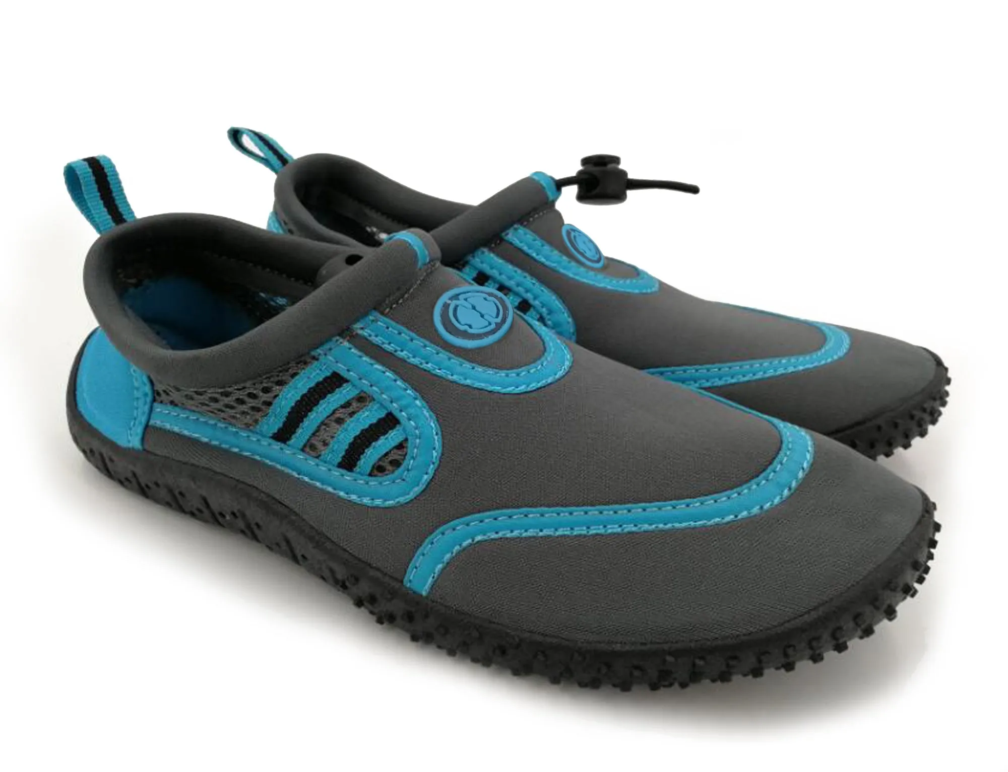 Hardcore womens water shoes; Quick drying aqua socks for barefoot running, swimming, poolside fun  at the water park, camping, yoga or surfing at the beach