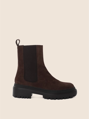Corticella Brown Suede Unlined Boot Travel Friendly