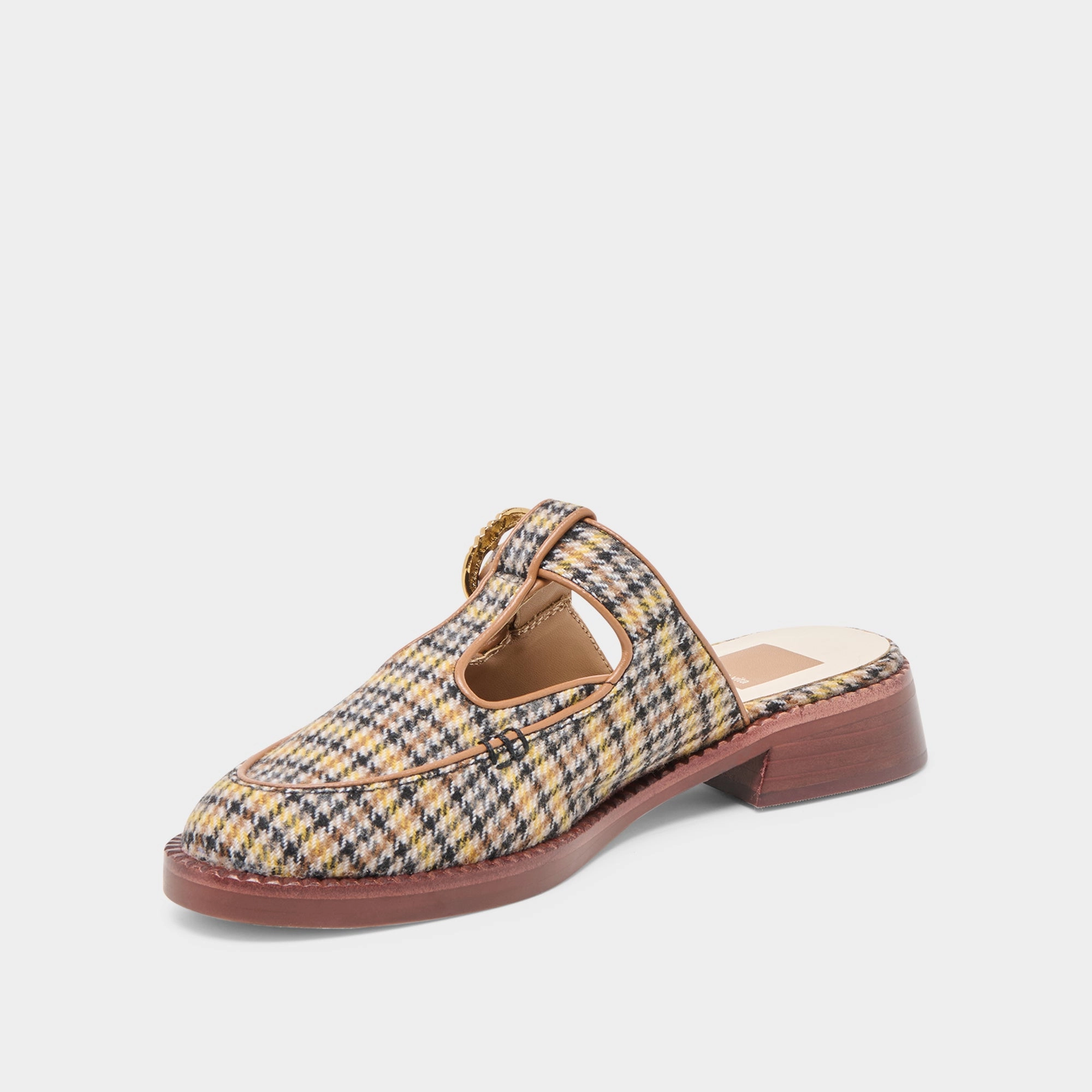 Trade Walk Scent Walk HARLAH FLATS YELLOW PLAID TWEED